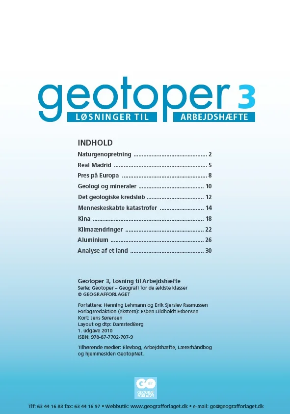 Geotoper 3 Løsningshæfte PDF