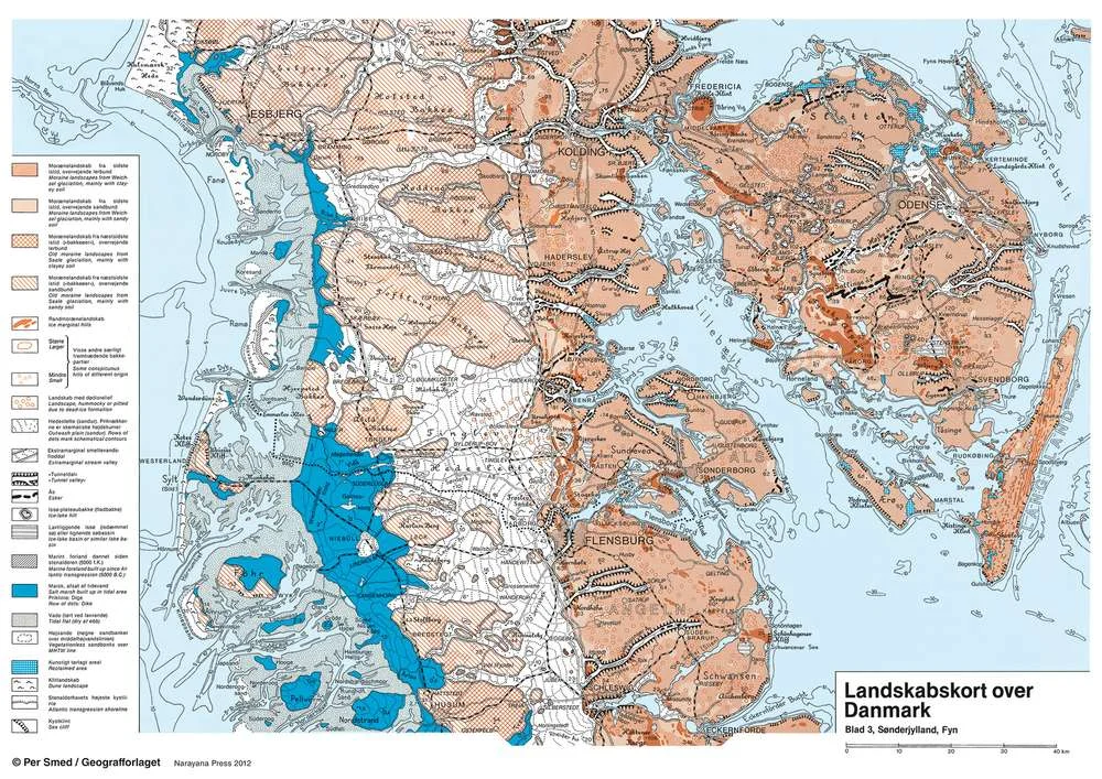 Landskabskort A2 Sønderjylland og Fyn