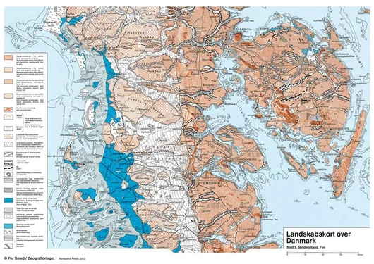 Landskabskort A2 Sønderjylland og Fyn