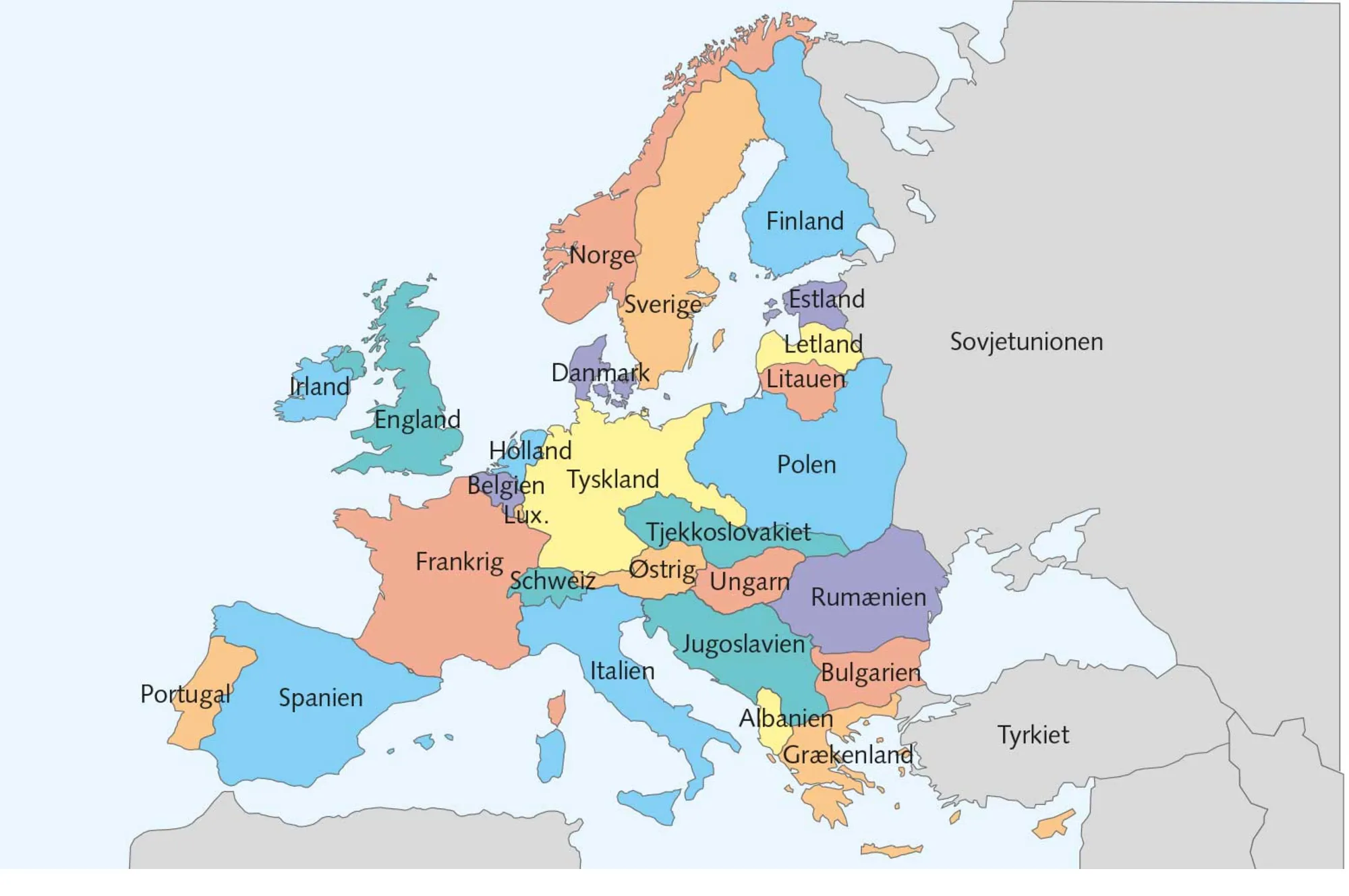 FIGUR 1.2 Europa fra fragmentering til integration (a)