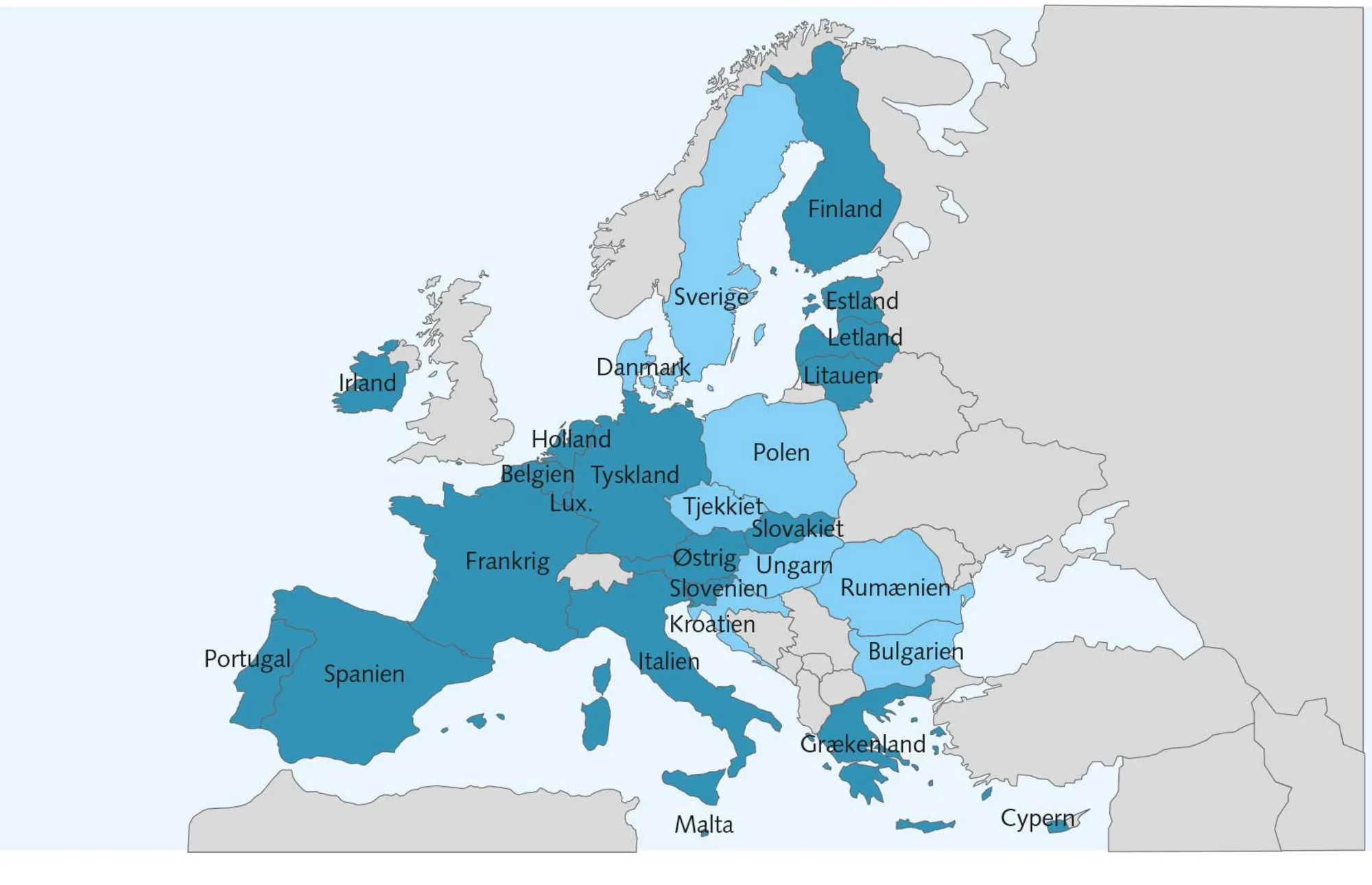 FIGUR 1.2 Europa fra fragmentering til integration (c)