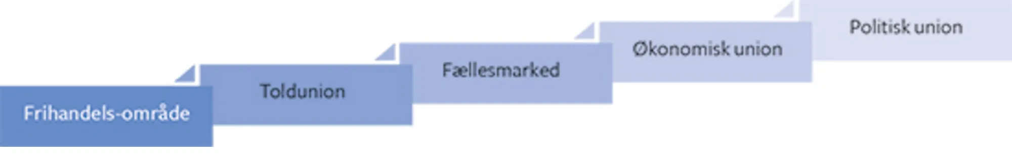 11.1 De fem stadier i den økonomiske integrationsproces