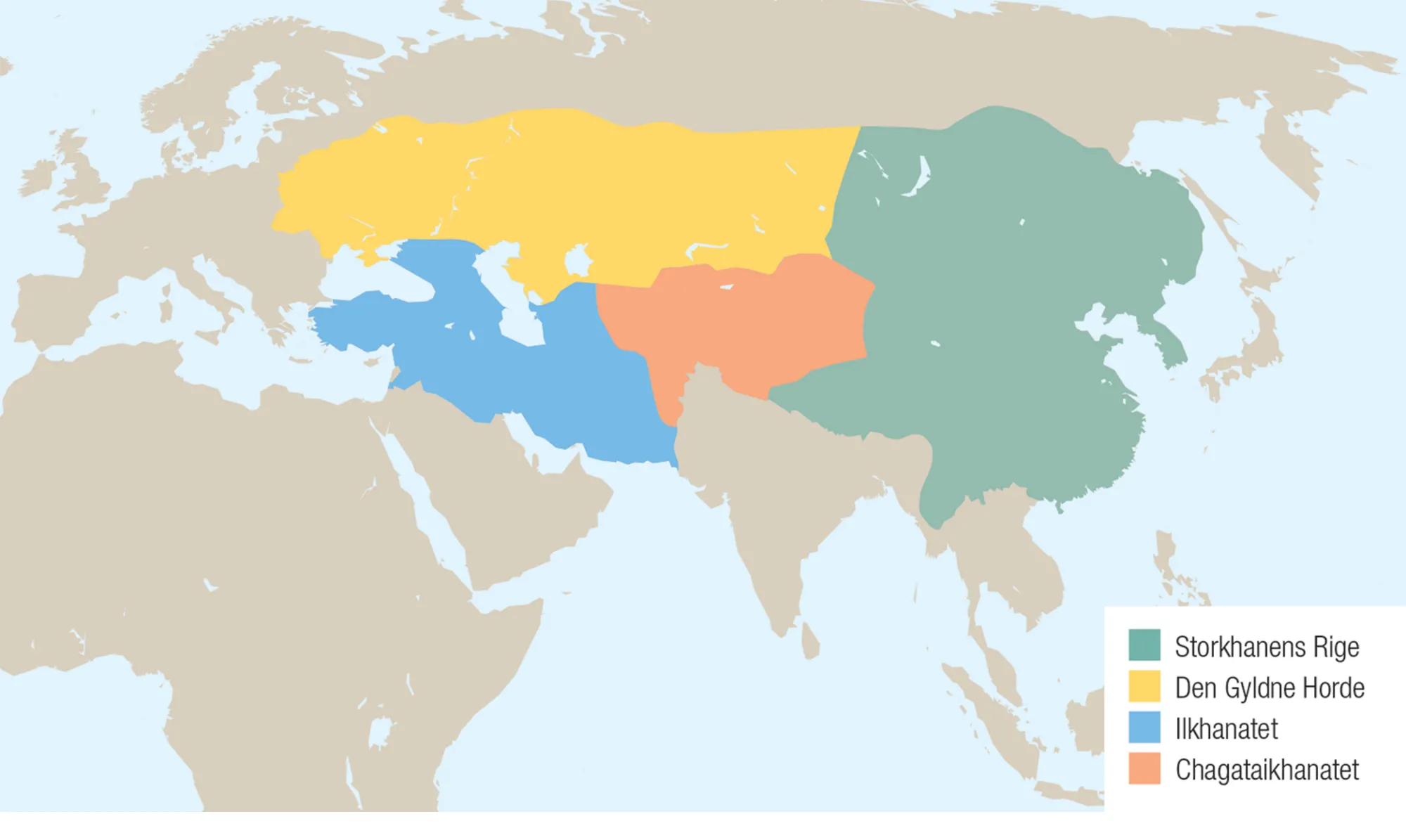 Det mongolske imperium omkring 1300