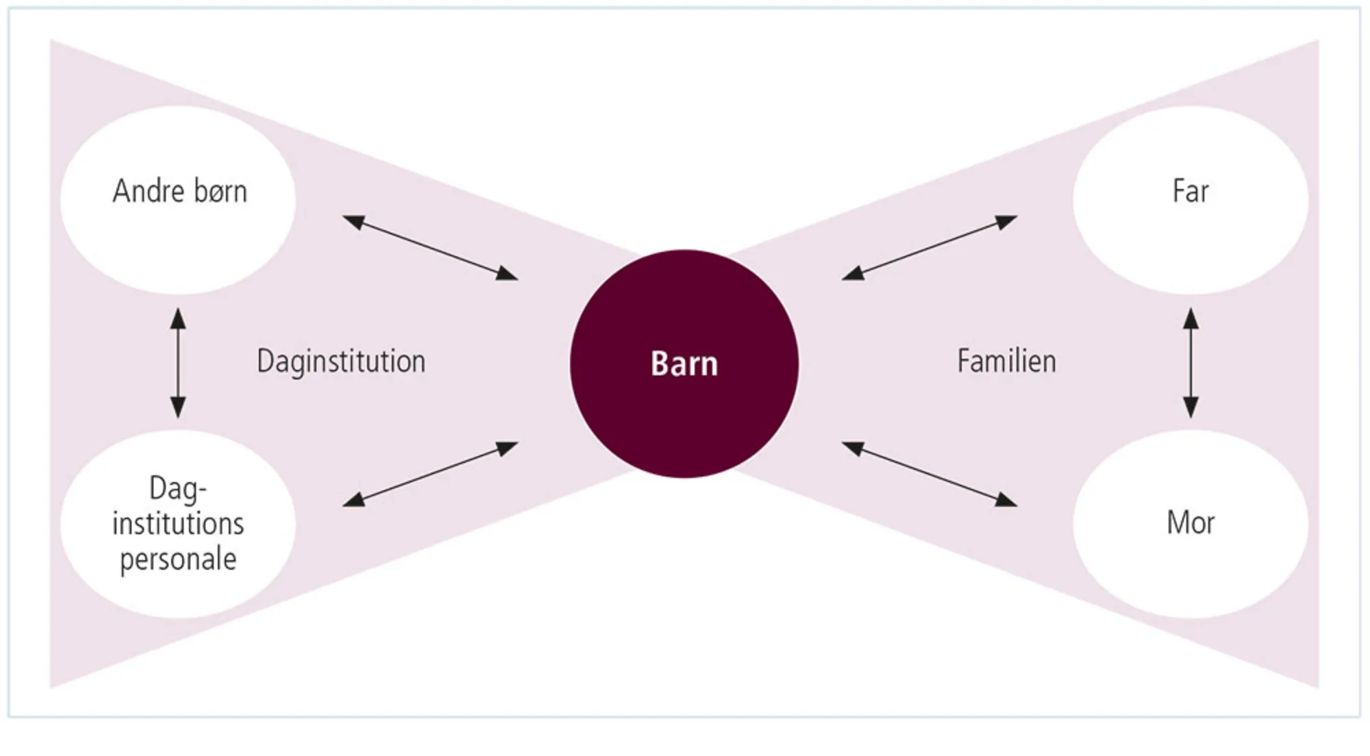 Figur 2.10: Sommerfuglemodellen (dobbeltsocialiseringsmodellen)