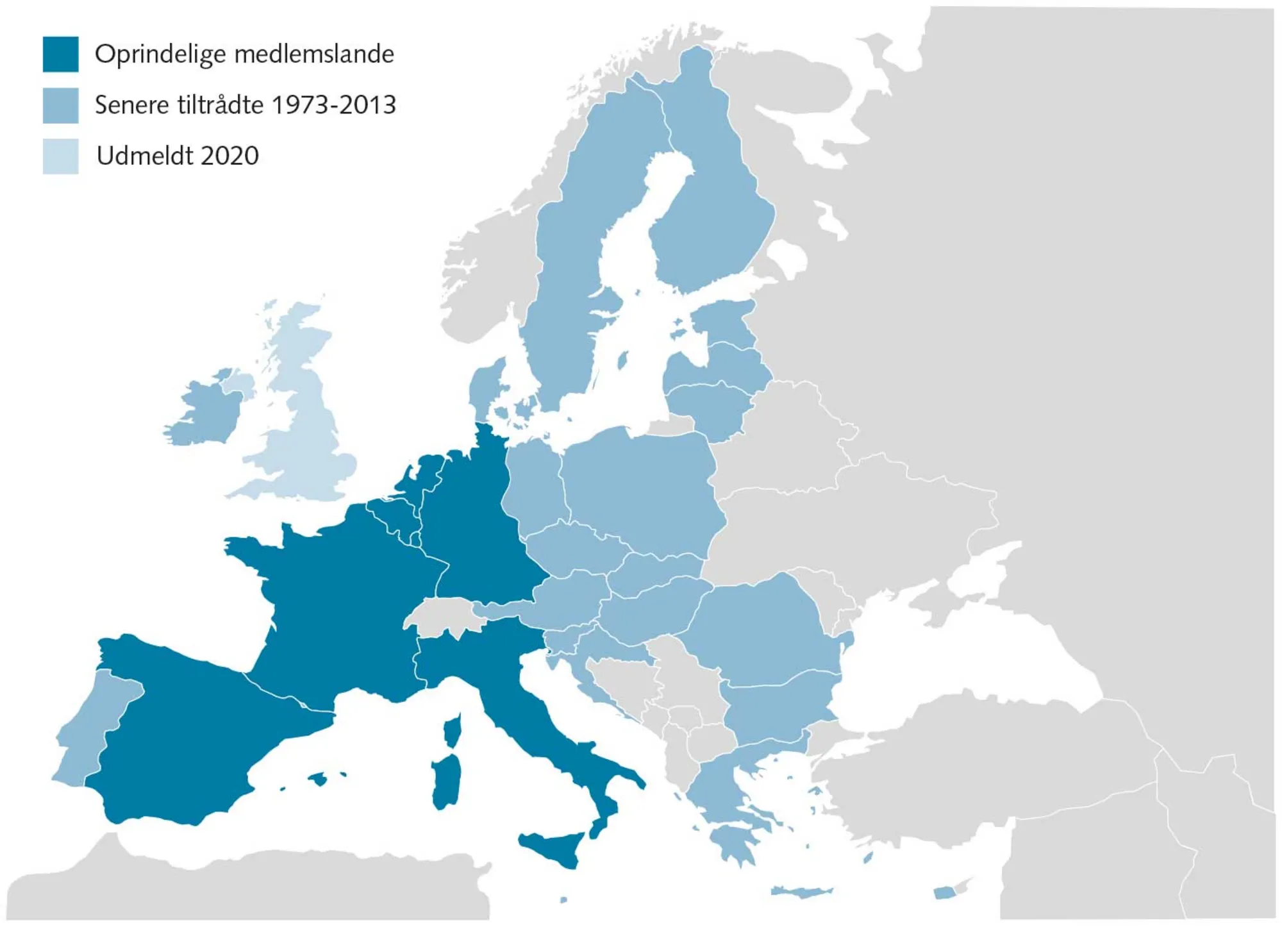 FIGUR 2.1 EU: oprindeligt 6 lande, i dag 27