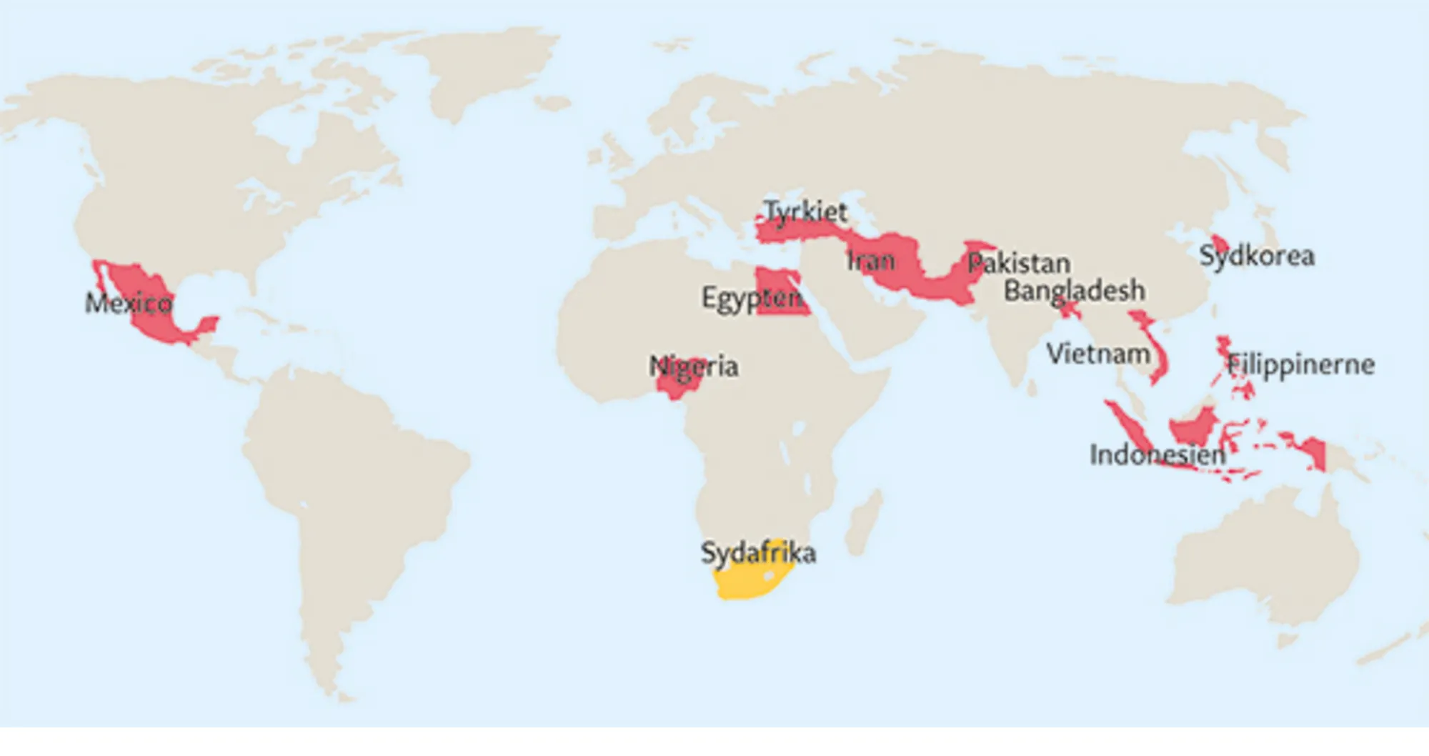 21.9 Andenbølgelandene og Sydafrika