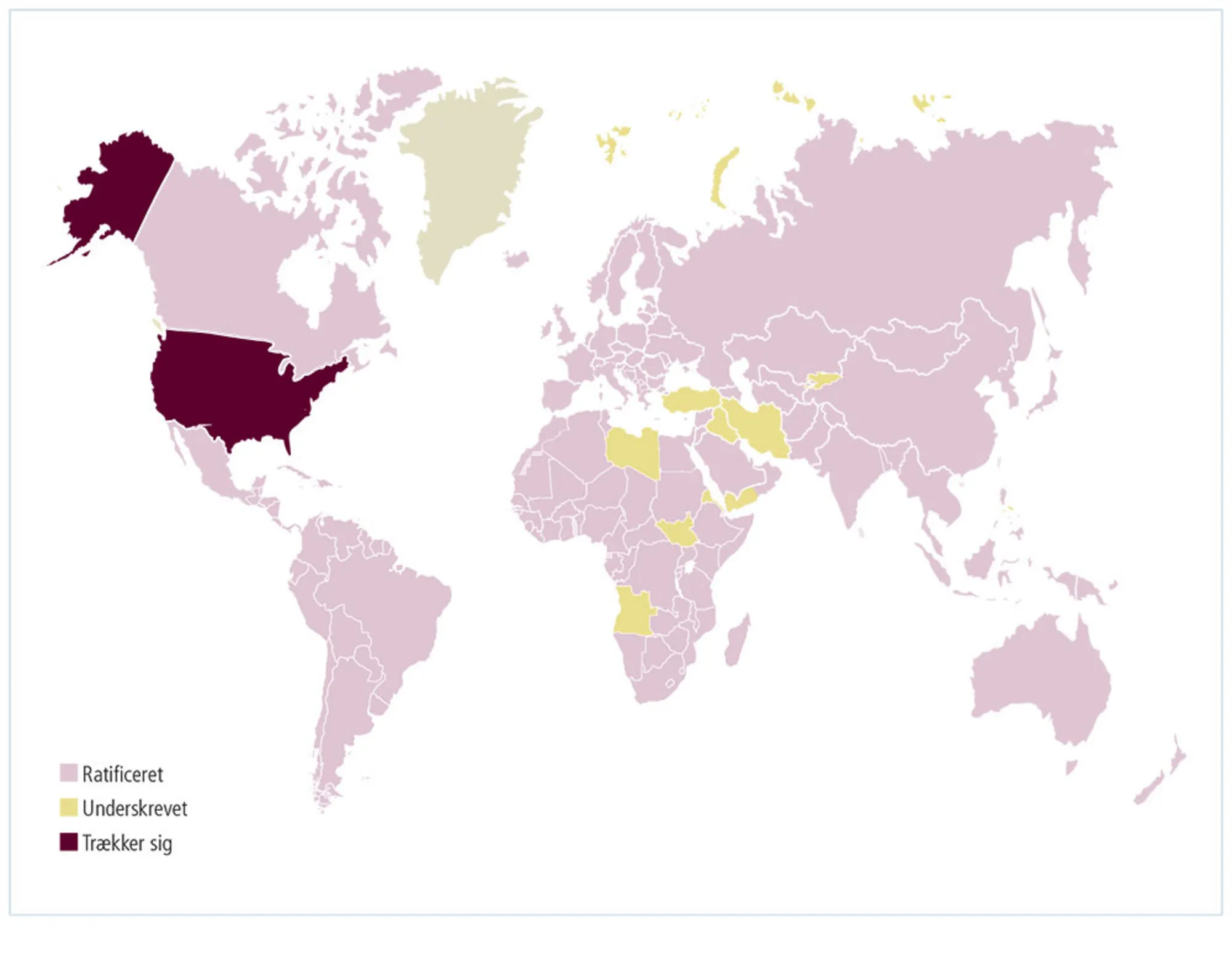 Figur 3.2: Status på landenes deltagelse i Parisaftalen februar 2020