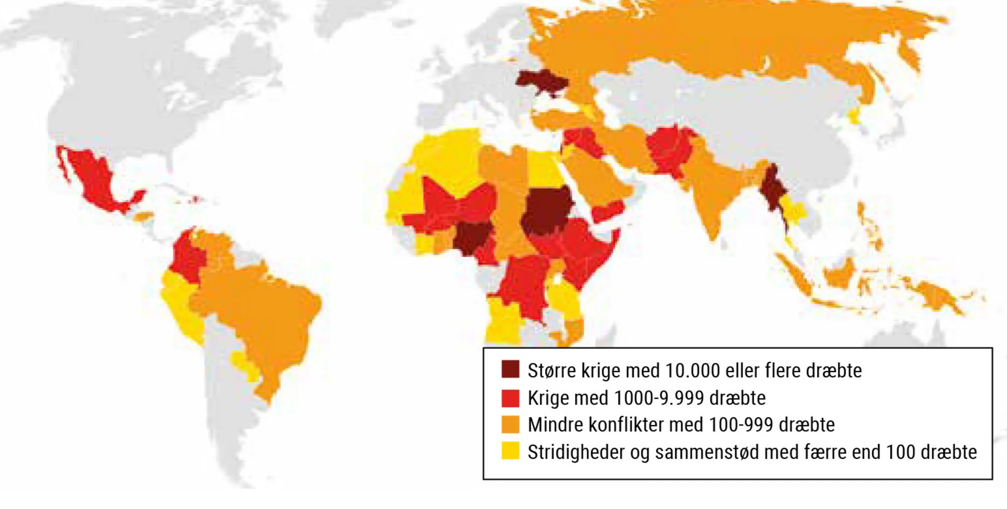 Figur 4.3. Væbnede konflikter ultimo 2023