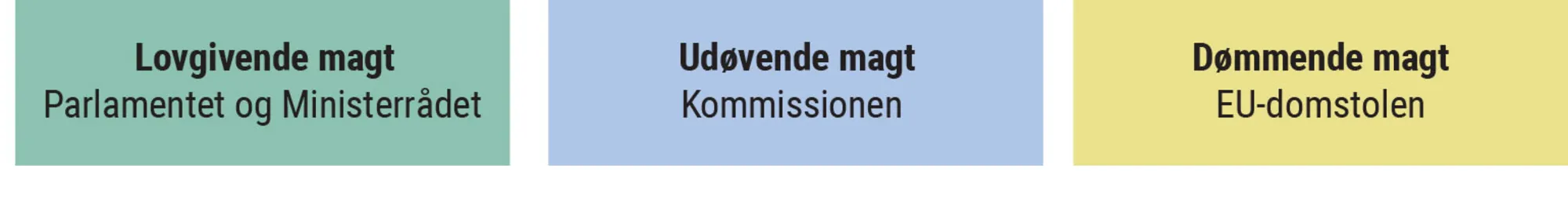 Figur 4.5: Magtens tredeling i EU