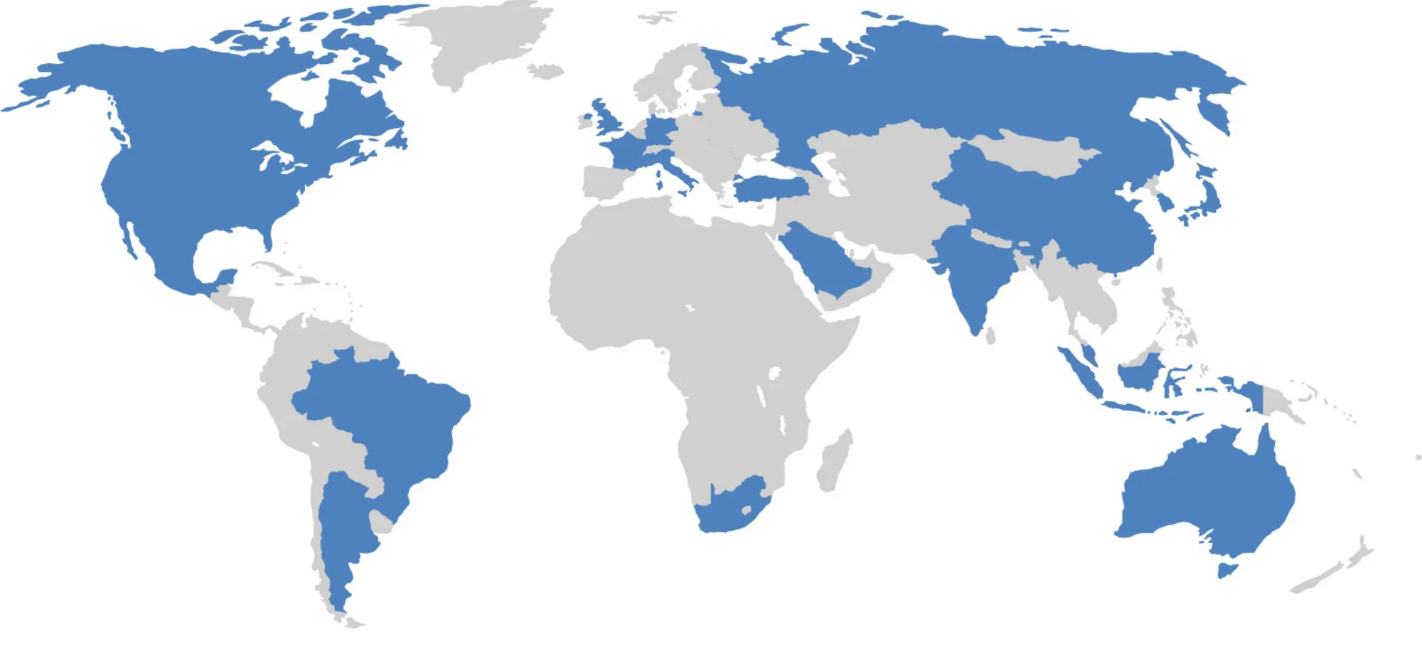 Figur 5.11. G20 dækker en stor del af verden