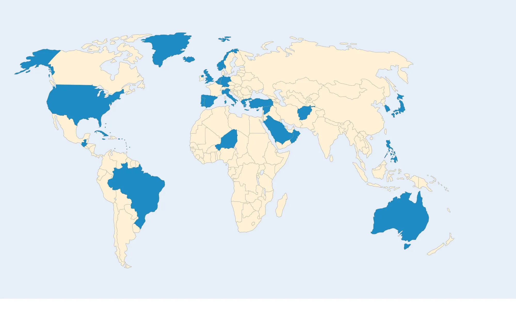 Figur 5.4 USA’ s verdensomspændende net af militærbaser