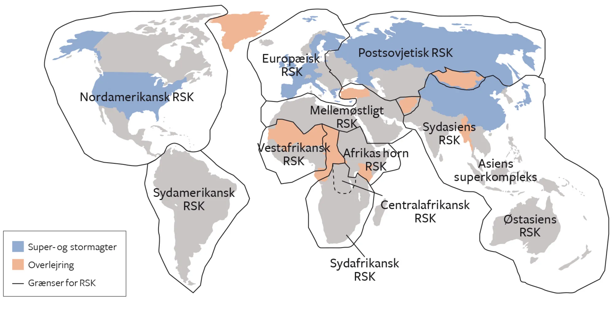 Figur 6.1 Regionale sikkerhedskomplekser
