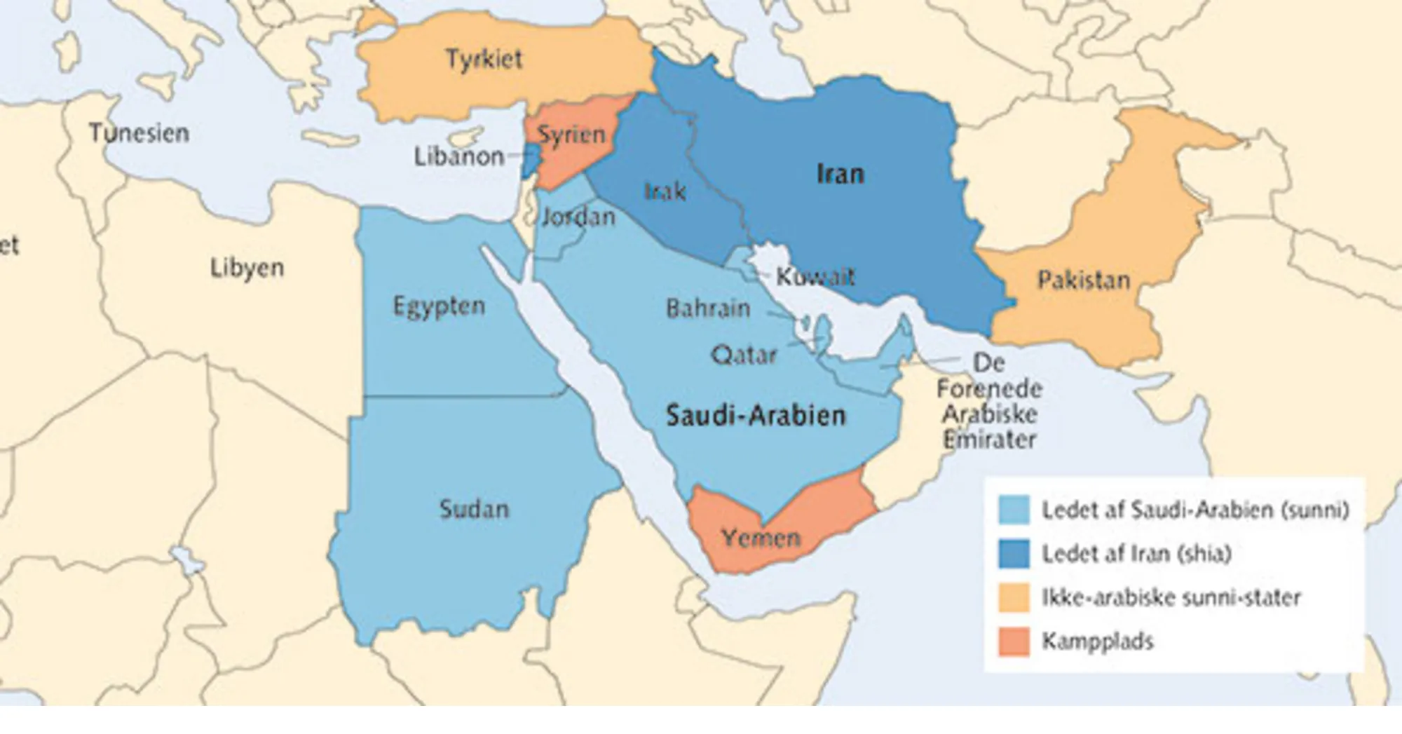 6.6: Magtbalancen mellem shia- og sunni-stater i Mellemøsten