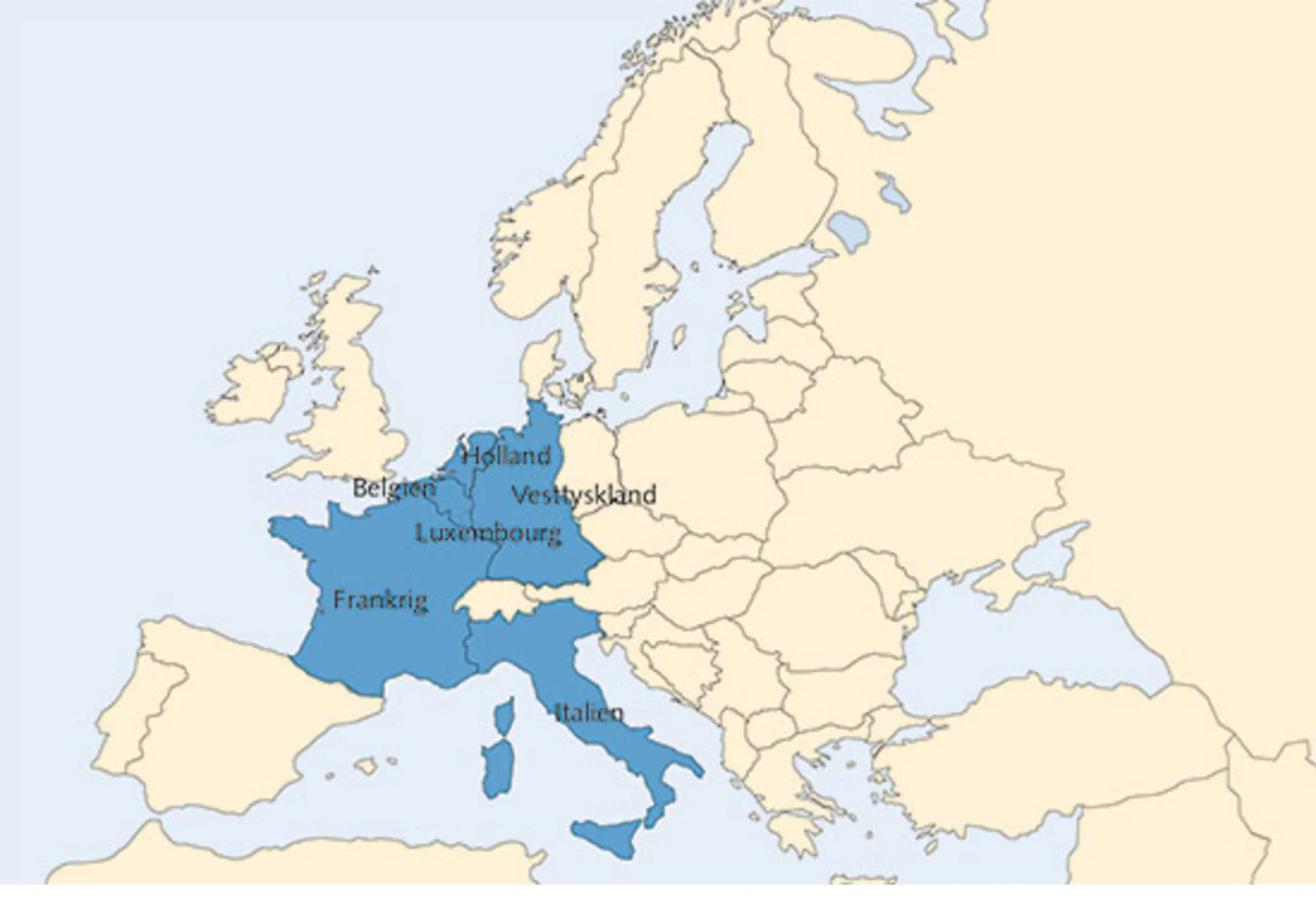 6.9: De seks oprindelige EU-lande – indfører det overstatslige samarbejde
