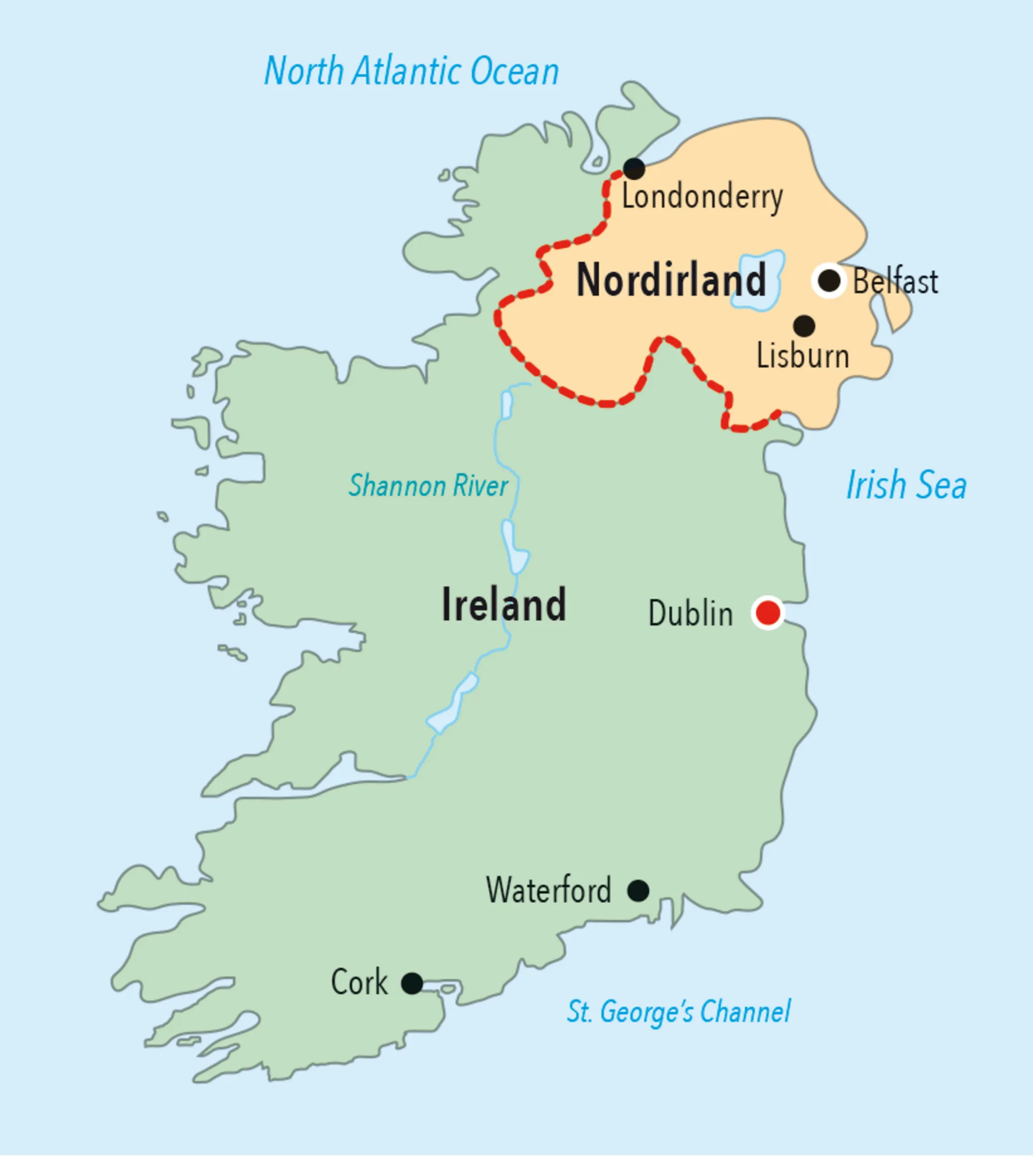 Figur 6.13. Grænsen mellem  Irland og Nordirland