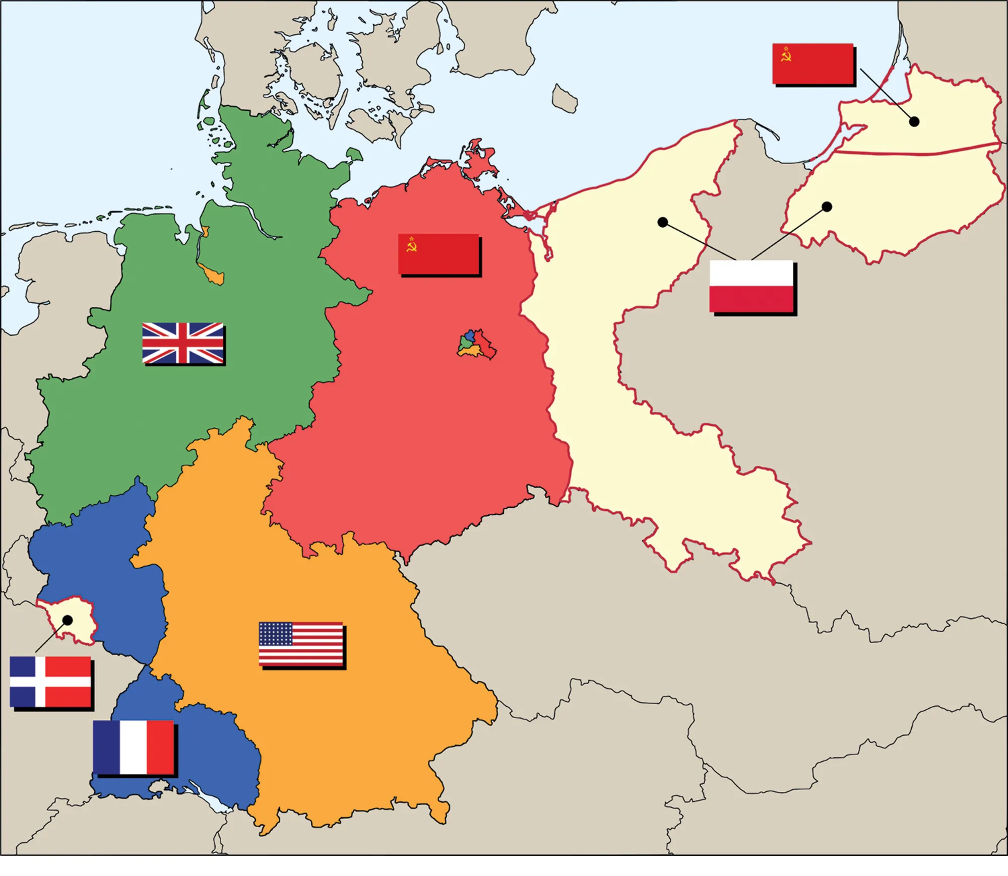 Det besatte Tyskland 1945