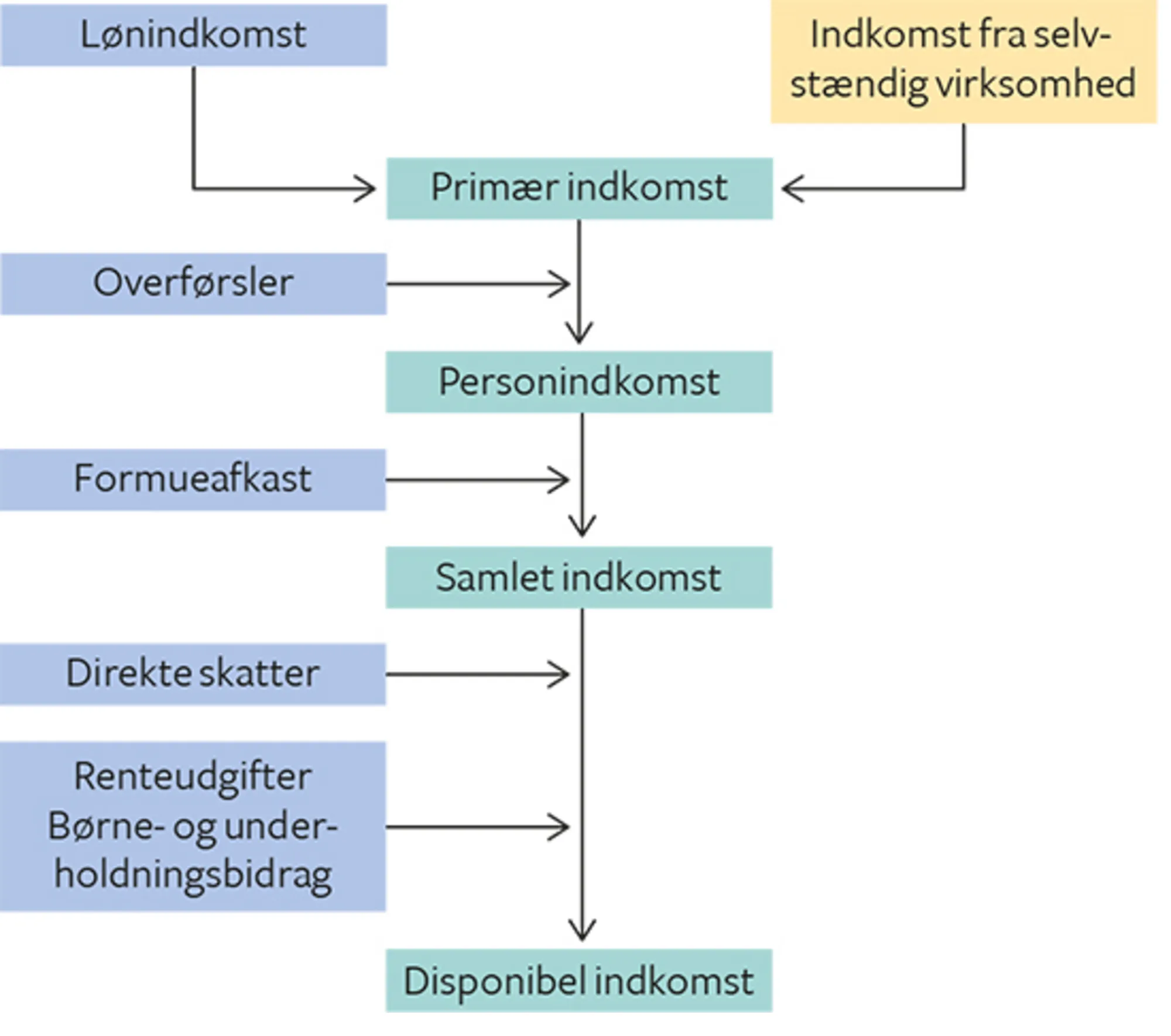 9.10 Faktorer, der bestemmer størrelsen af en persons disponible indkomst