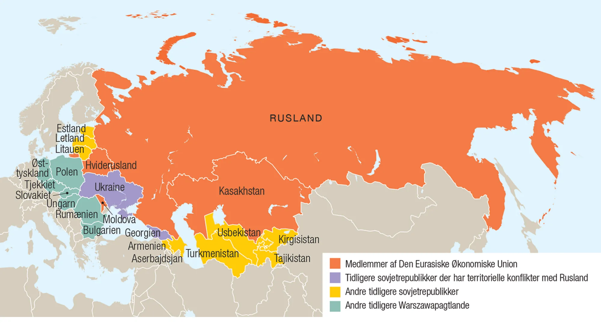 Russisk indflydelse i det tidligere Sovjetunionen