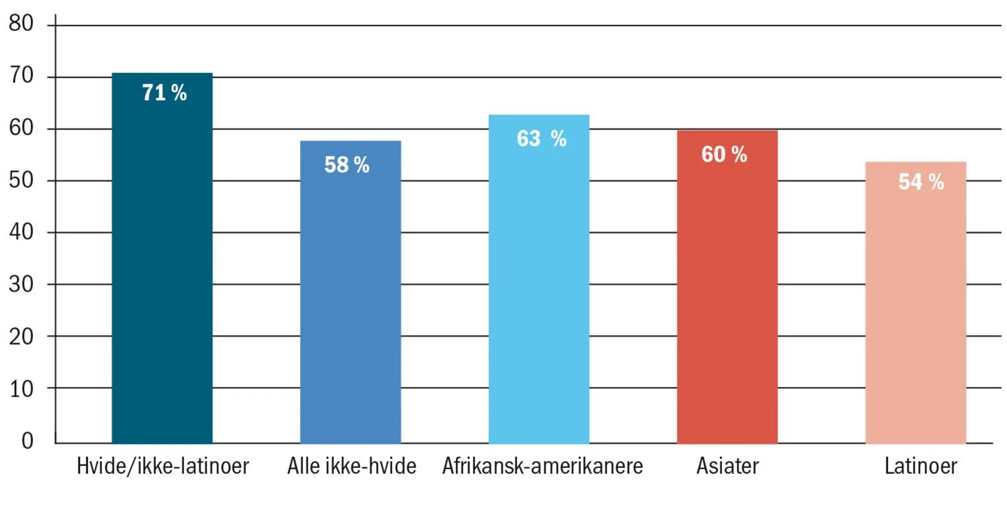 Figur 2.39 Valgdeltagelse, forskellige befolkningsgrupper (racer), præsidentvalget 2020