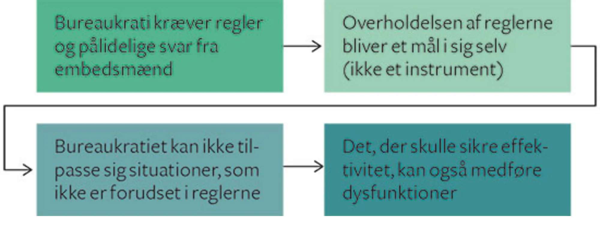 Figur 3.6 Dysfunktioner i bureaukratiet