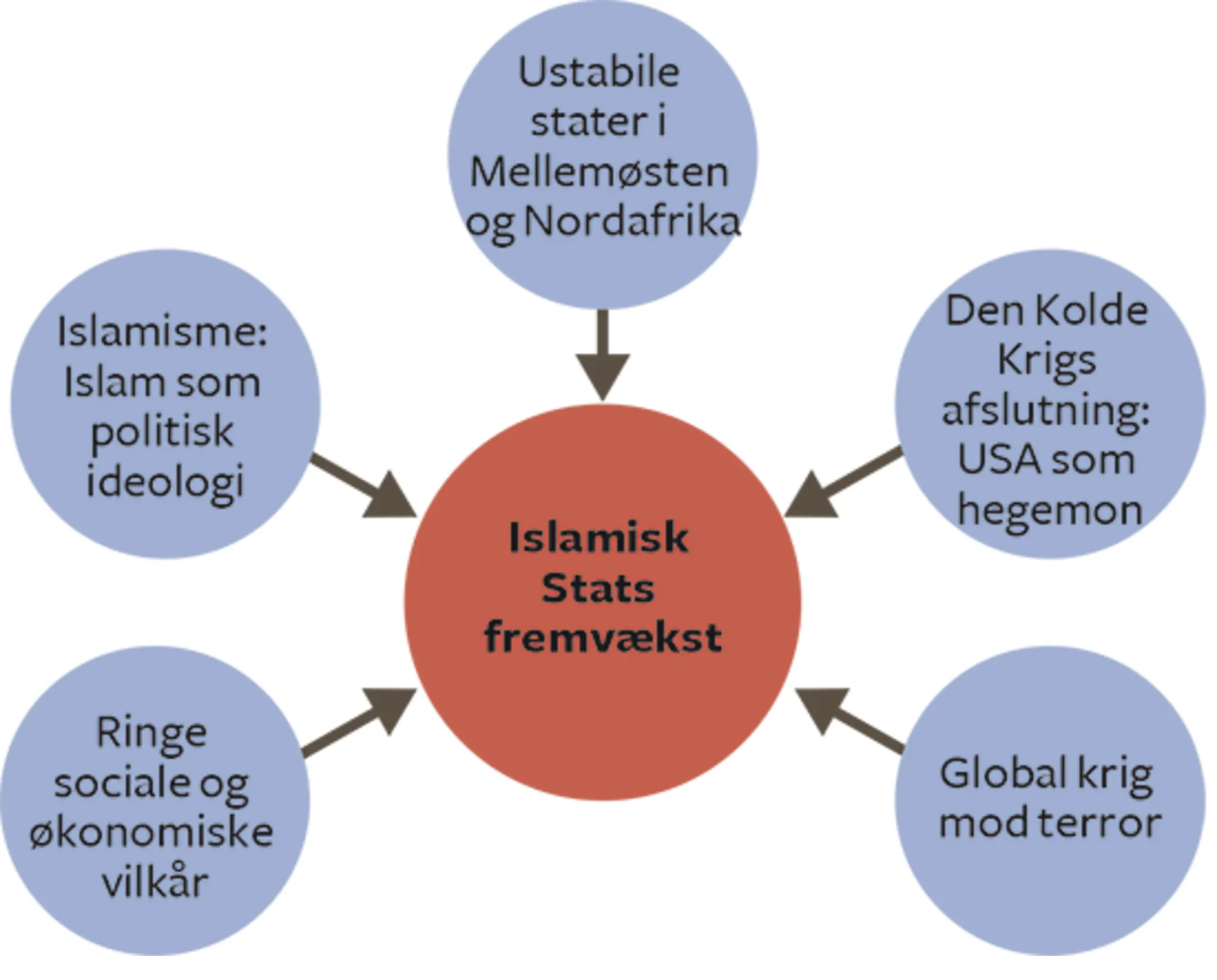 Figur 4.2 Årsager til Islamisk Stats fremvækst